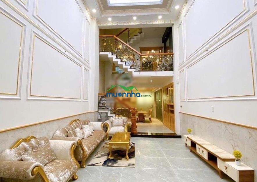 Hiếm nhà đẹp mê ly 5 tầng full nt cao cấp hẻm ô tô thông ngang 4,5x15m ngay an nhơn chỉ 9,9 tỷ