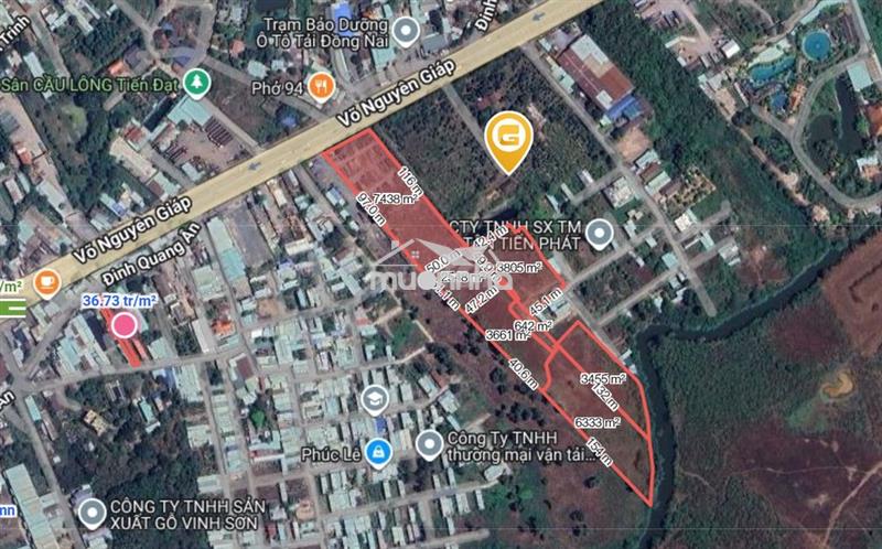 Chính chủ bán 27.770m² đất mặt tiền đường lớn võ nguyên giáp biên hòa