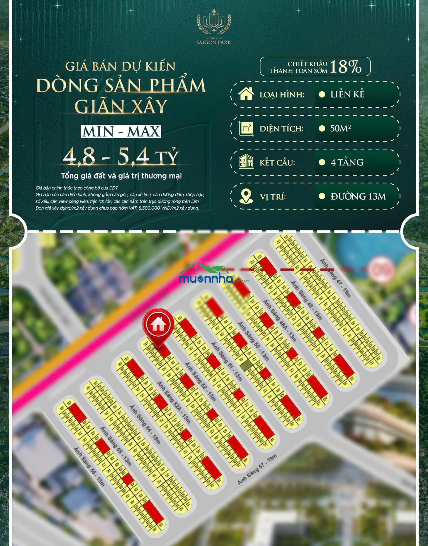 Vinhomes saigon park 1.080ha booking 100 triệu | ck 1% | hỗ trợ vay 80% | chọn căn đẹp giai đoạn 1 - 2