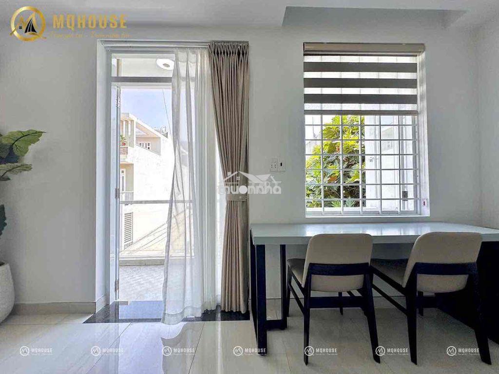 Căn hộ 1pn ban công tách bếp full nội thất tone trắng, phòng rộng đẹp - 4