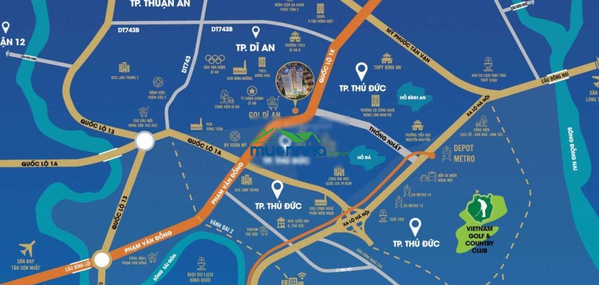 Nhà sổ hồng tầng cao (15.24), 2pn2wc giá 2tỷ394, gần làng đhqg hcm, view hồ bơi - dễ cho thuê - 2