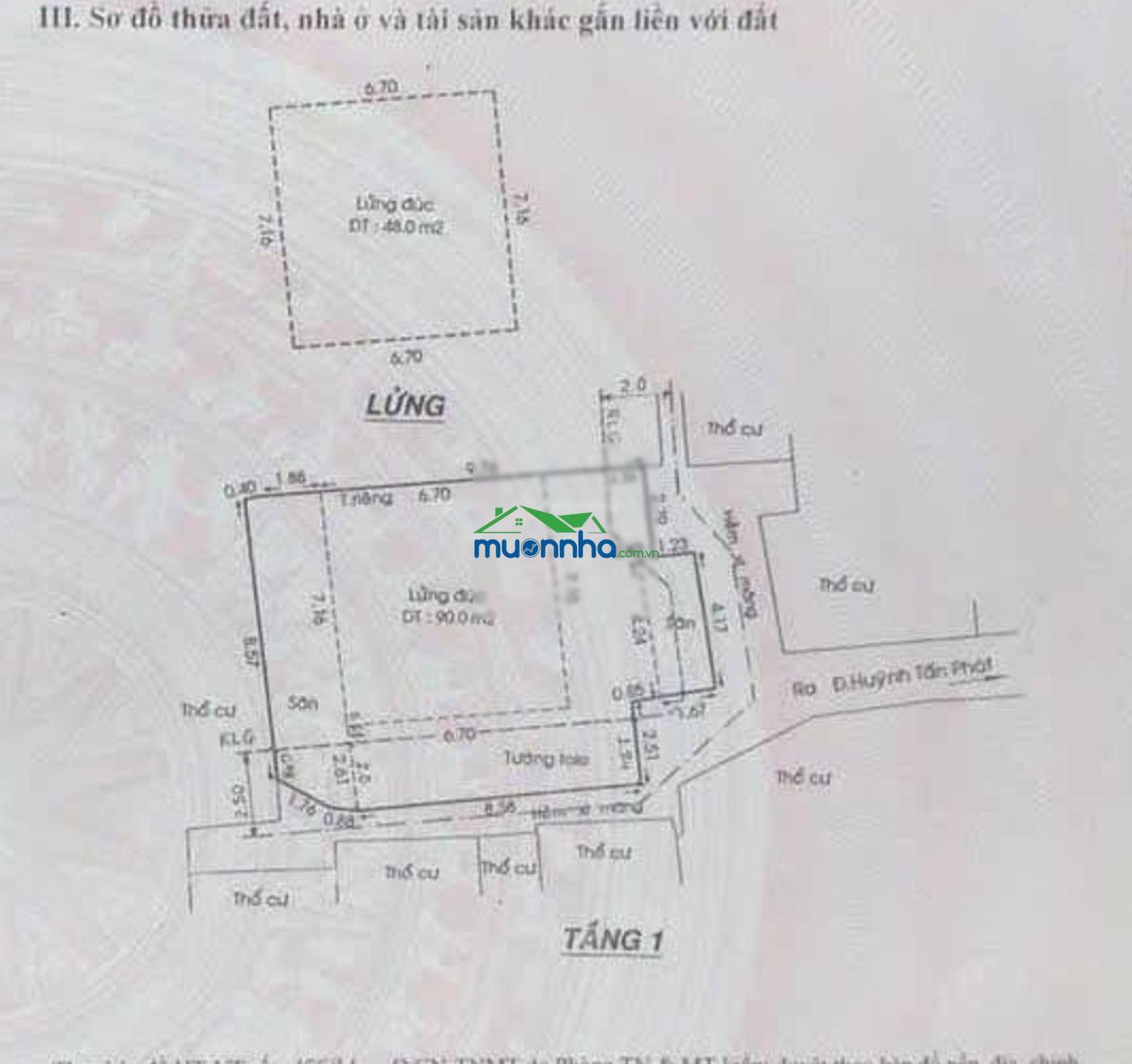 Bán nhà huỳnh tấn phát, quận 7, 9,7m x 13,3m, giáp pmh, đang có 3 căn riêng cho thuê, giá 6,5 tỉ - 3