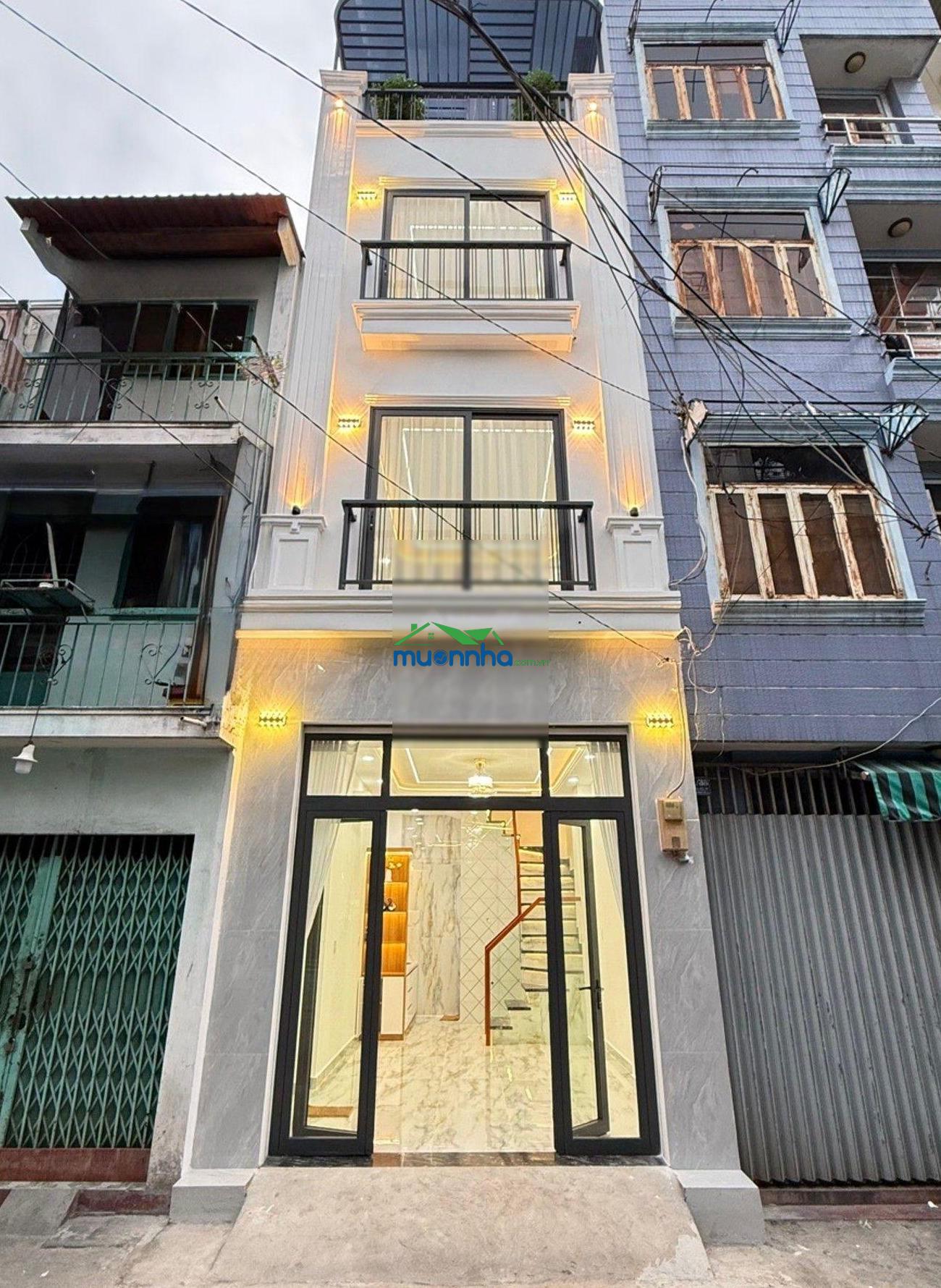 Nhà phan văn trị, ngay emart, giá 6,8 tỷ, 4 tầng