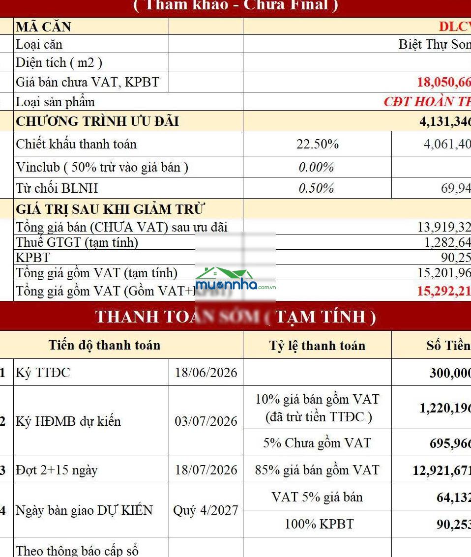 Hàng độc quyền-biệt thự song lập view công viên ven sông, chỉ 15,292tỷ full vat - vinhomes hóc môn - 3