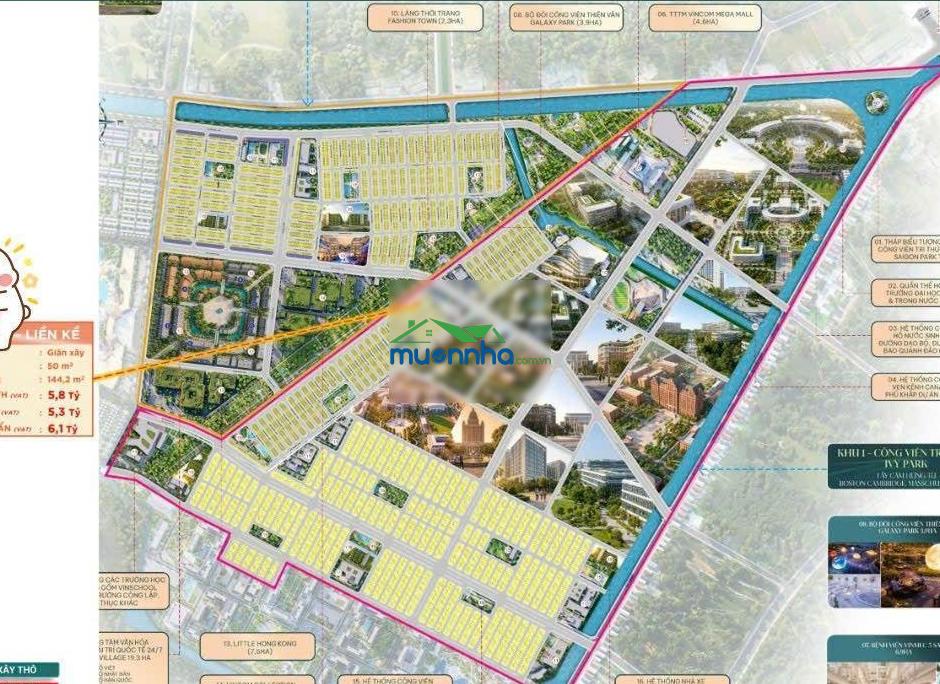 Vị trí khu ánh sáng các trường đại học của tp tri thức, tiềm năng tăng giá mạnh, dt 5x10m, đườg 13m