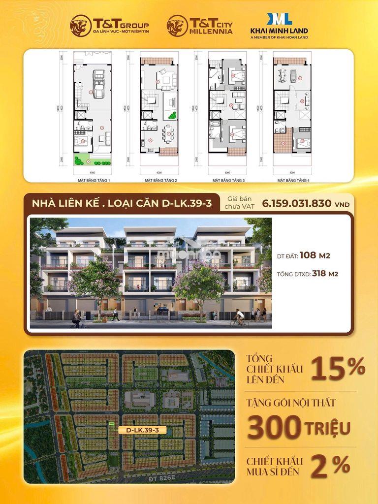  T&t city millennia – nhà liên kế d tặnggói nội thất 300 triệu - 3