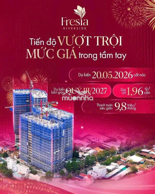 Bán căn hộ ven sông  tp.đồng nai, gần aeon mall chỉ 2 tỷ/căn/2pn