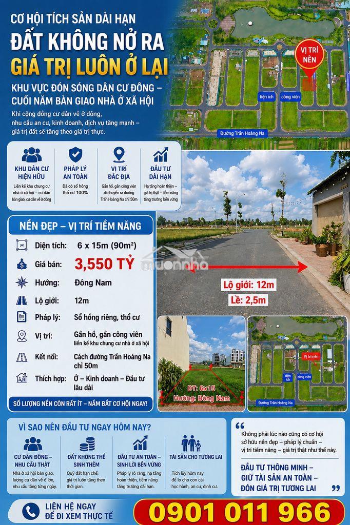 Nền đất 90m² – sổ hồng riêng – đón cộng đồng dân cư hình thành