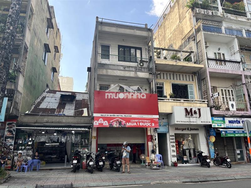 Nhà mặt tiền đường trần quang khải, quận 1: 4.8m x 27m, trệt, 2 lầu...