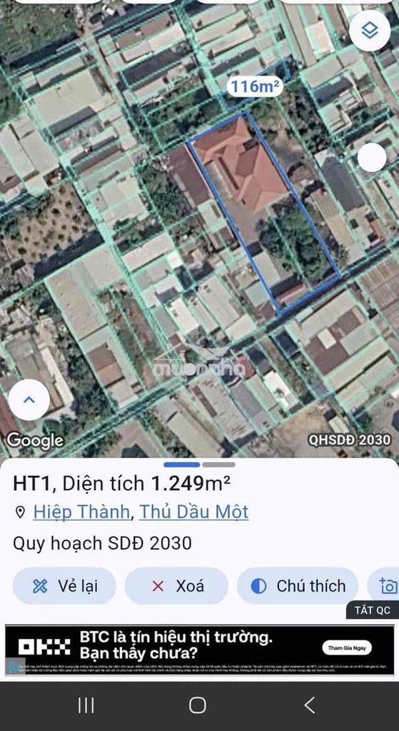 Bán biệt thự vườn phường hiệp thành gần bv 512 giường tdm bd