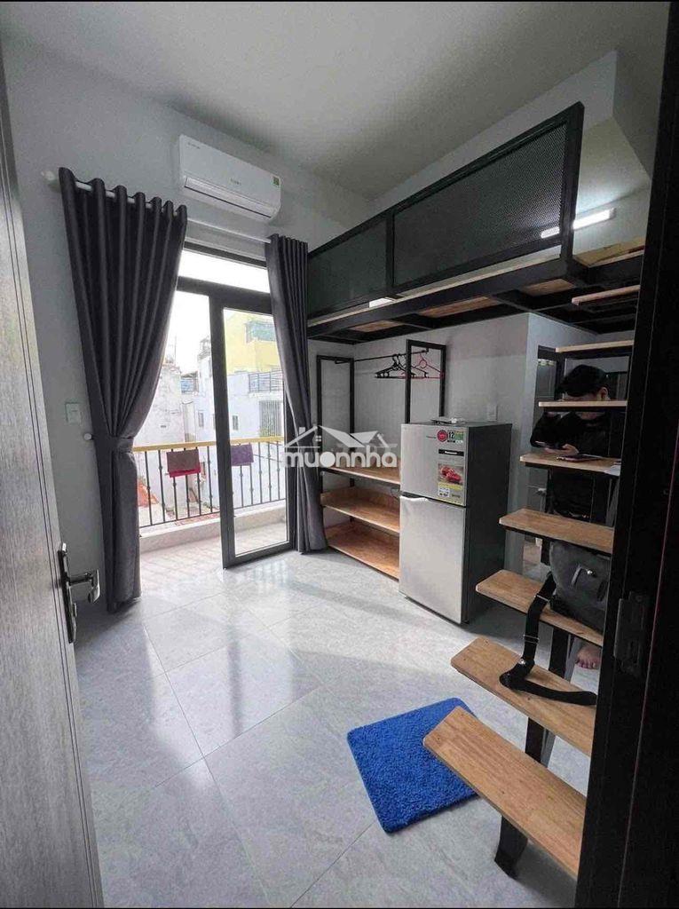 Cho thuê gác có ban công sẵn nội thất ngay âu dương lân quận 8