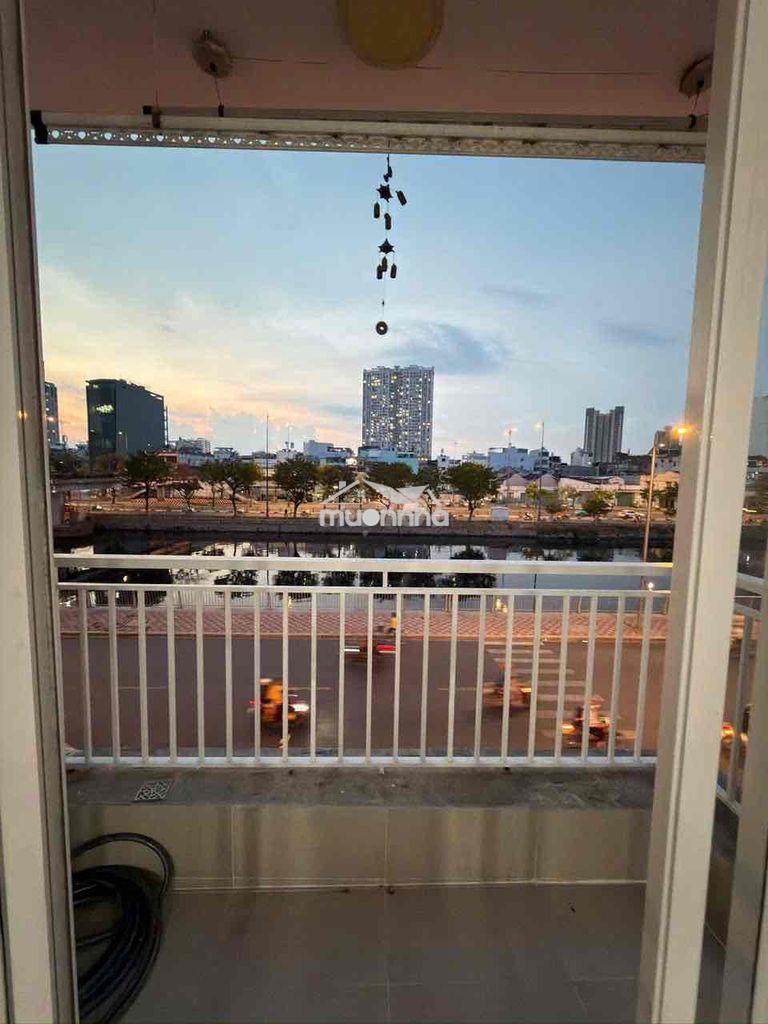Cho thuê ch bình đông xanh q8 90m2 2pn 2wc full nội thất view sông