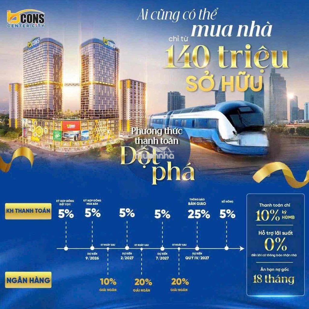 🏡 Chỉ cần 10% vốn ban đầu – sở hữu ngay căn hộ 2pn tại bcons center ci - 4