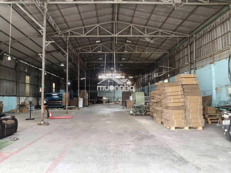 Cho thuê xưởng 850m đông hoà dĩ an có 3 pha