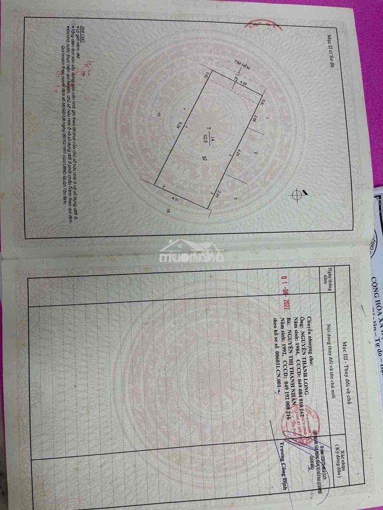 Bán nhà trần văn ơn