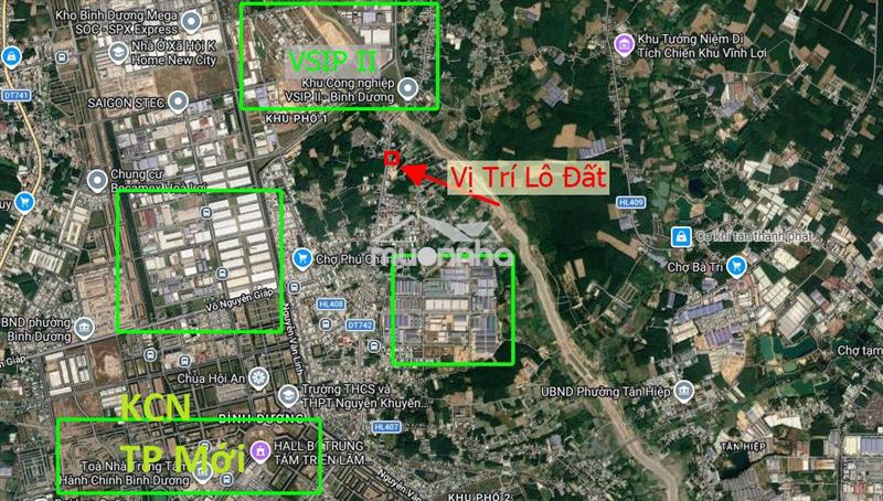 Bán đất mặt tiền đường nhựa 8m gần dt742, thành phố mới bình dương