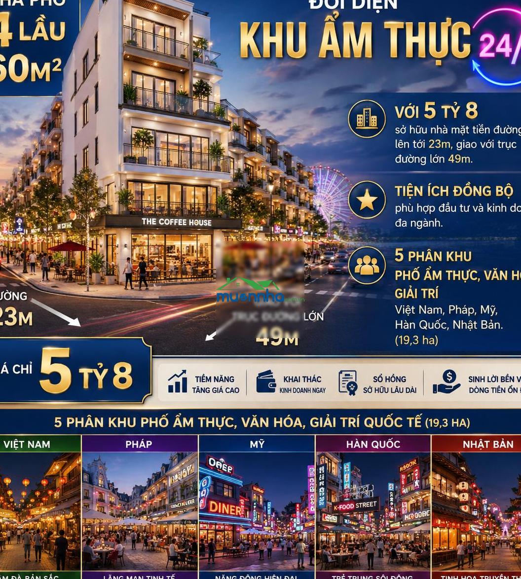 Nhà 4 lầu - đối diện khu ẩm thực quốc tế 24/7. giá 5,8 tỷ - 2