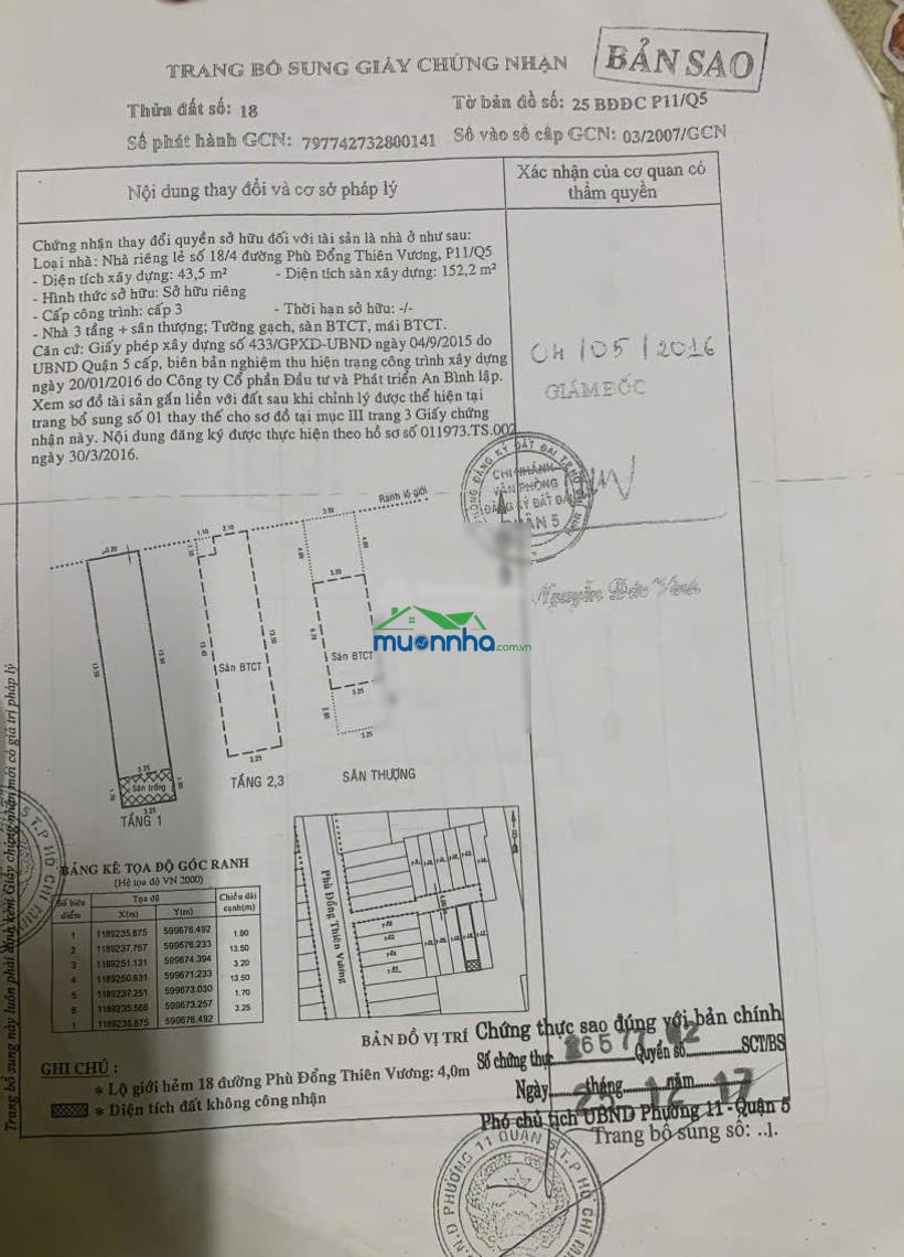 Bán nhà quận 3, hẻm 210 cmt8; 65m2, 1 trệt 1 lầu, gần ga sài gòn; giá cần bán gấp 6.8 tỷ tl - 2