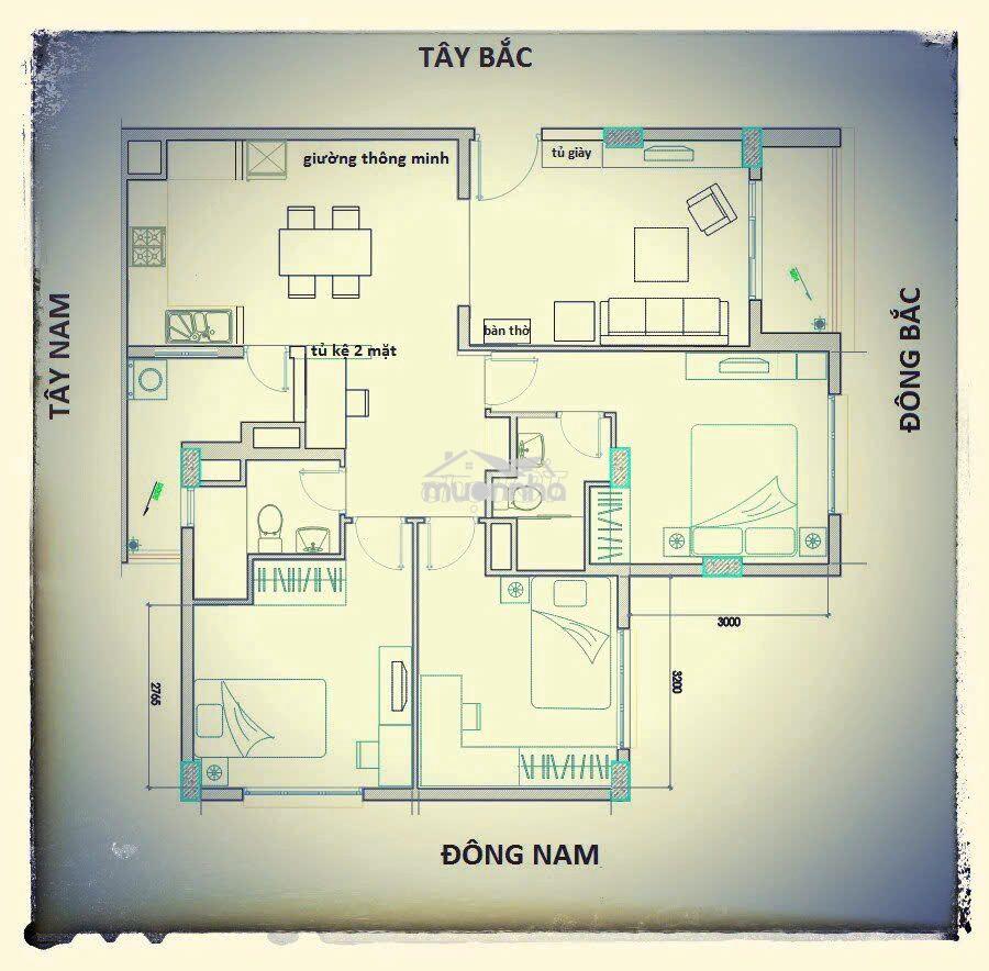 Cần cho thuê căn hộ chung cư good house, 3pn, nhà mới, giao ngay - 3