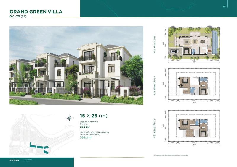 Chỉ 50tr/m2 cho căn biệt thự đơn lập 15x25m, tổng 375m2 đất tại aqua city - tp. đồng nai - 3