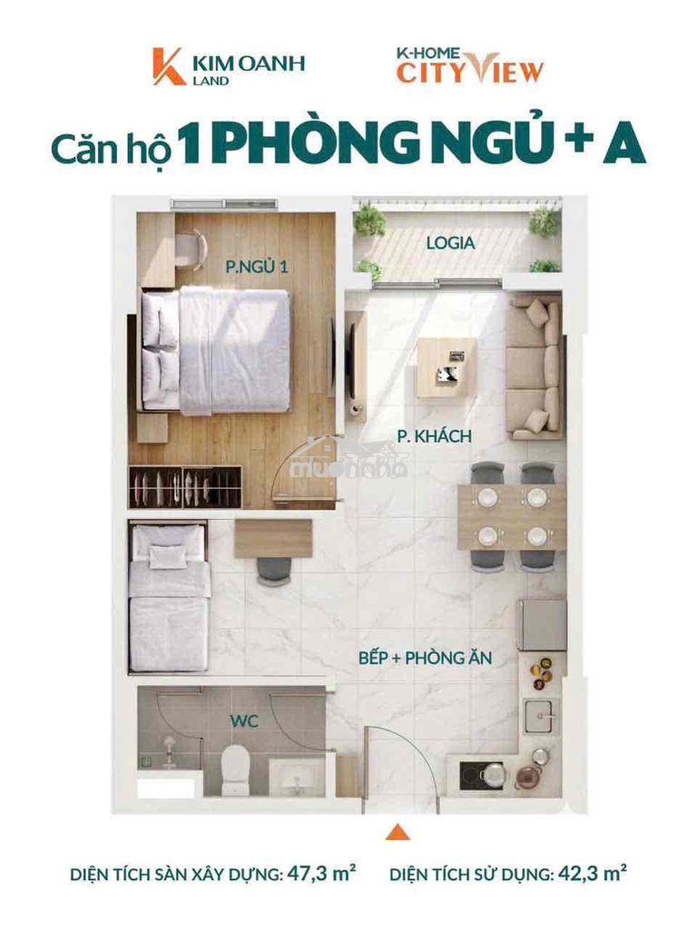Noxh k-home biên hòa - thầu phước thành xây chuẩn thương mại - căn 1pn