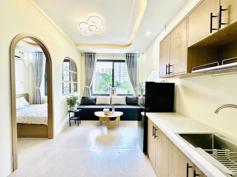 Khai trương 1pn cửa sổ thoáng, gần đại học văn lang, học viện cán bộ , nguyễn xí, đặng thùy trâm, nơ trang long