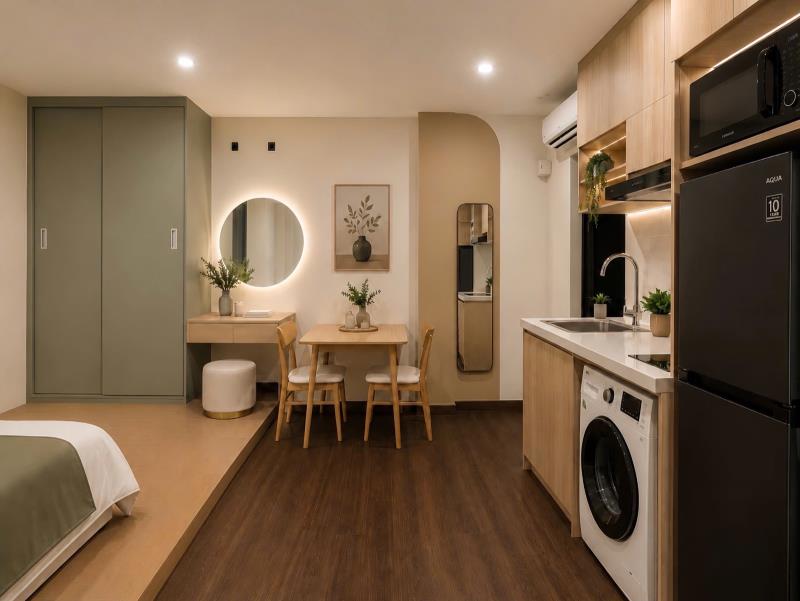 Duplex mới 100% , máy giặt riêng ngay nguyễn gia trí gần điện biên phủ, nguyễn hữu cảnh, ngã tư hàng xanh, đại học uef , hồng bàng - 2