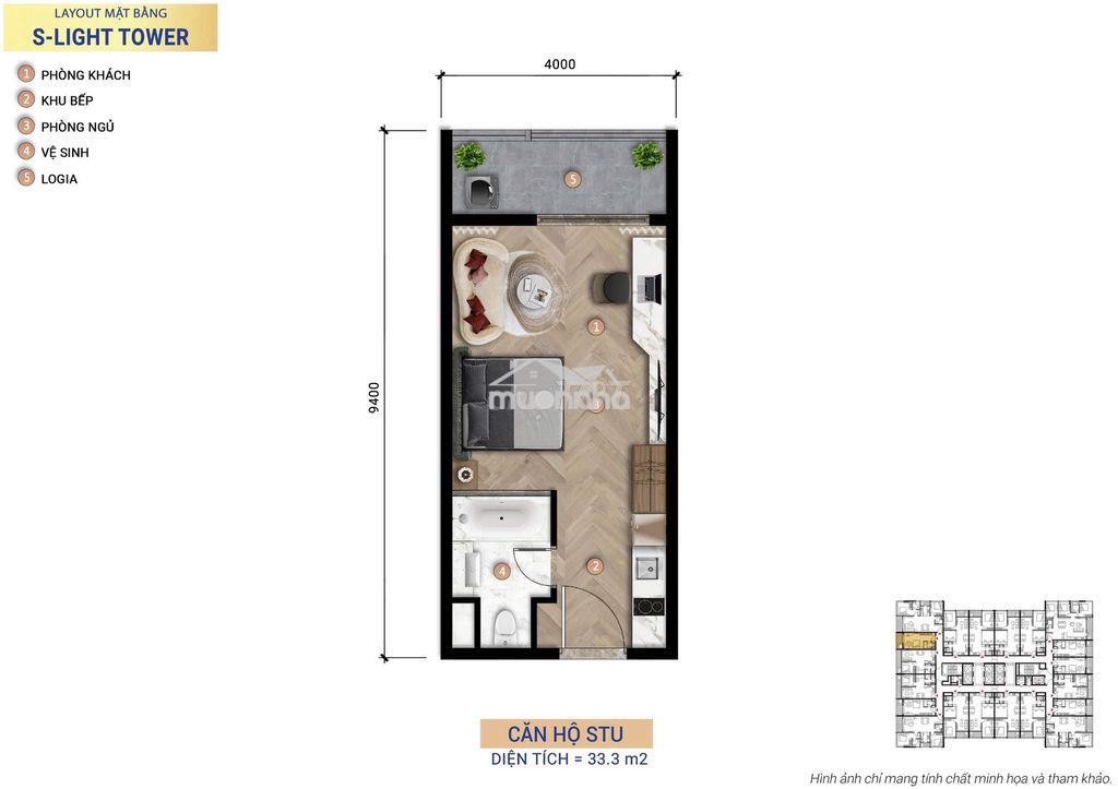 Nhỉnh 1.7 tỷ sở hữu căn hộ studio s-light tower - chiết khấu tới 19.5% - 2
