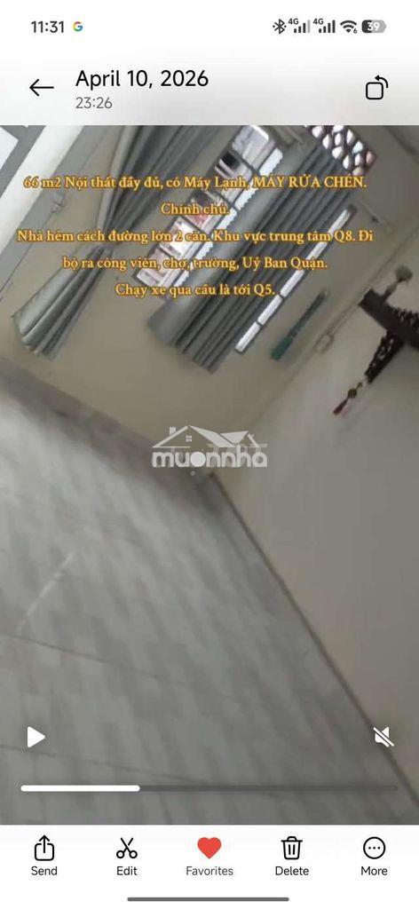 Chính chủ nhà 66m2 gần ubnd q8, aeon. camera, máy lạnh, máy rửa chén - 3