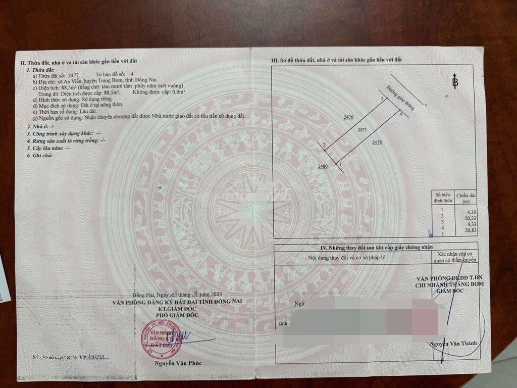 Bán đất thổ cư đường nhựa thông ngay chợ và  kcn giang điền - 3