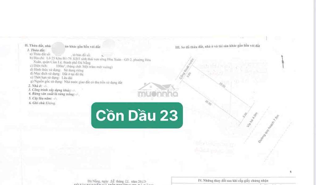 Bán cặp đất liền kề cồn dầu kẹp vệt cây xanh . giá 14,5 tỷ, đông nam - 3