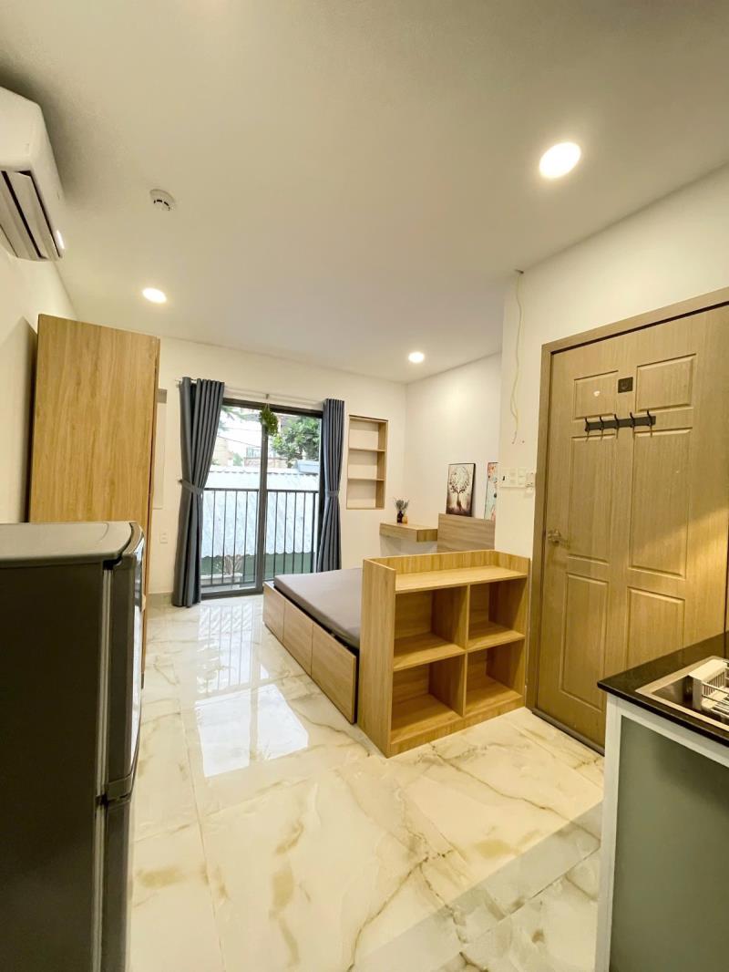 Cho thuê căn hộ studio có ban công tòa nhà mới  bình quới bình thạnh