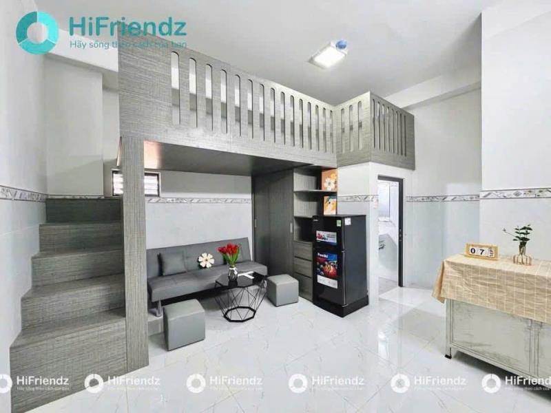 Phòng có gác ở 4 người - đi bộ qua đh văn hiến | rộng 40m2, gác cao 2m, thang máy, hầm xe - 3