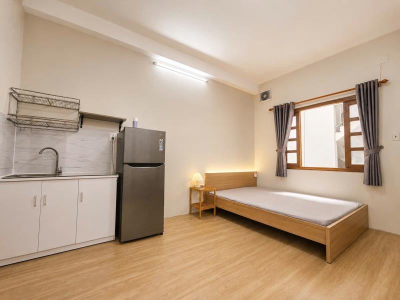 Studio full nội thất - cửa sổ lớn - ngay cổng học viện cán bộ - thuận tiện di chuyển các quận trung tâm chỉ từ 10p - 2