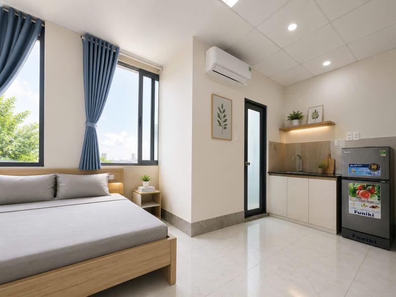 Studio full nội thất - hầm xe thang máy - ngay dh uth, ngoại thương, uth, hutech  - 4