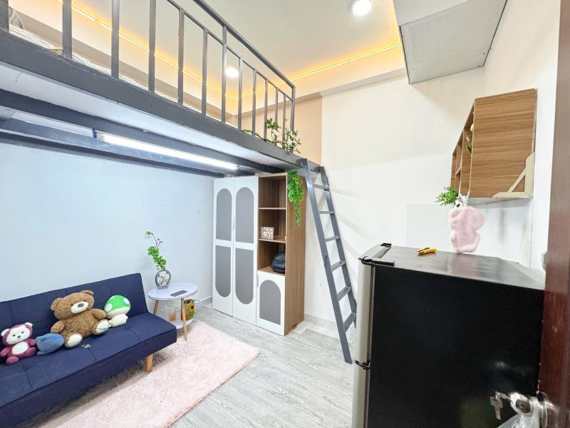 Trọ gác đẹp full nội thất - 5p qua vhu, huit - không chung chủ, giờ giấc tự do