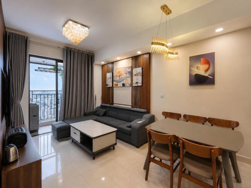 Căn góc 2pn 68m2 - tầng cao + hướng nam mát mẻ và yên tĩnh. sẵn nội thất nhà đẹp như hình - 2