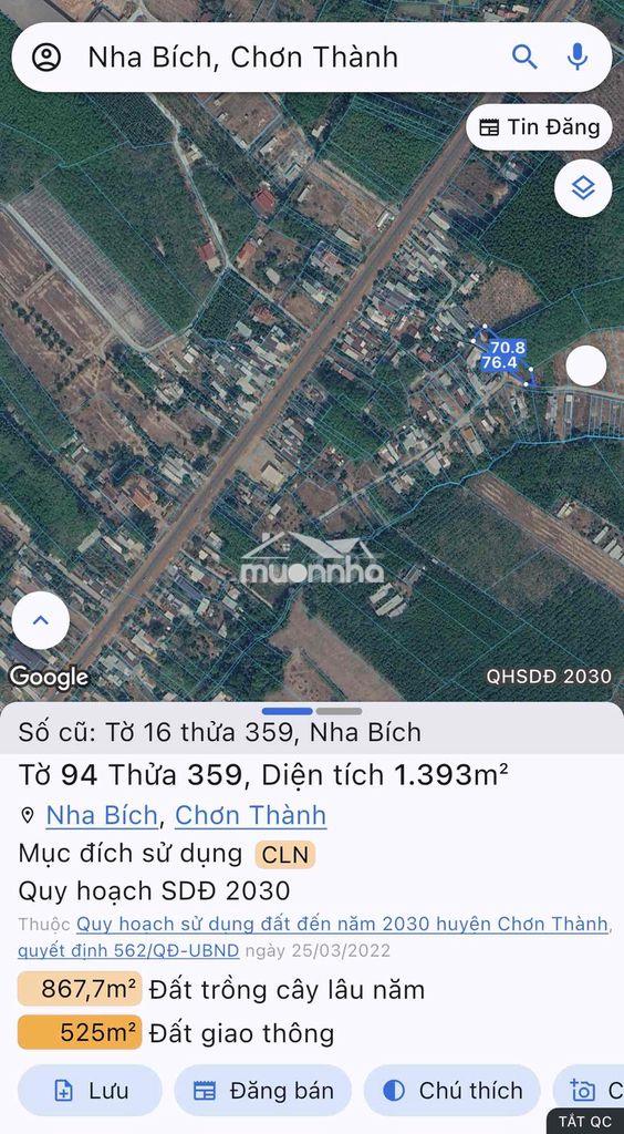 Bán mãnh sào dt 1.400 giá ngộp sát ql 14 - 4