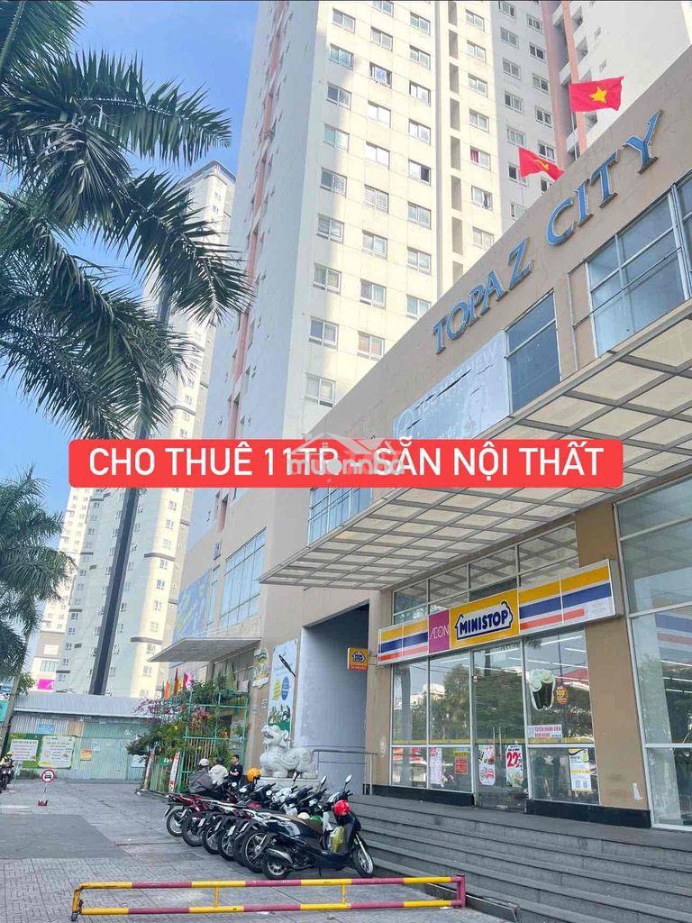 Cho thuê topaz city - cao lỗ q8 , 2 phòng ngủ, 2wc đủ nội thất 10.5tr