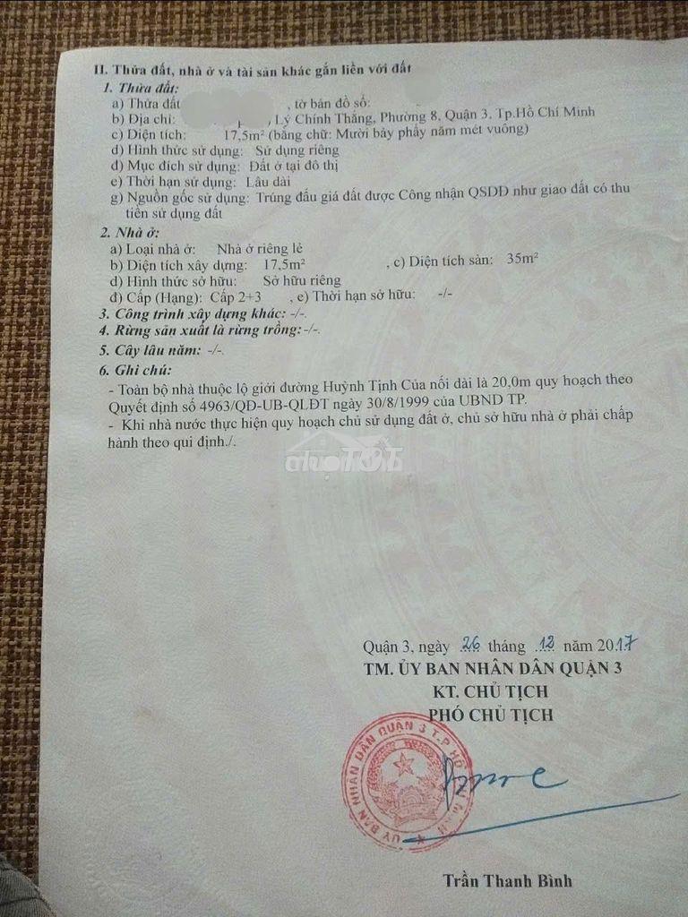 Lô góc kinh doanh lý chính thắng, quận 3, 18m2 hẻm xe tải, nhỉnh 2 tỷ - 4