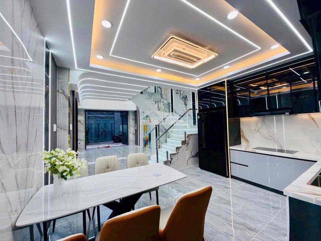 Nhà phố shr dương thị mười - 4,5m x 13m đúc 5 tầng lầu full nt hxh 7m - 4