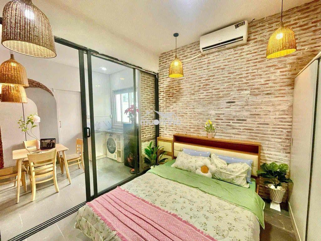 Cho thuê căn hộ tách bếp cửa sổ máy giặt riêng full nội thất tân định - 3