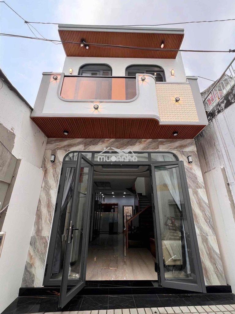 [4.3m x 16m] - 7.4 tỷ - 2 tầng mới - full nội thất ngay chợ hoa đầmsen