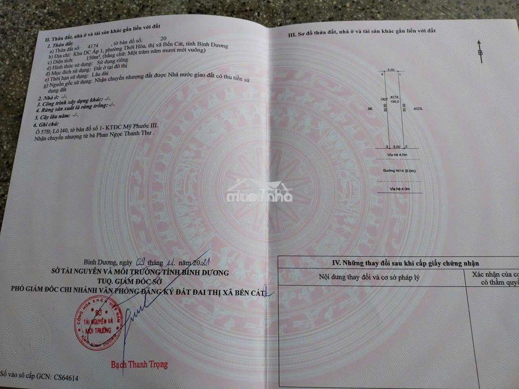 Bán đất đẹp giá thật khu tại khu đô thị mỹ phước 3 bến cát bình dương - 3