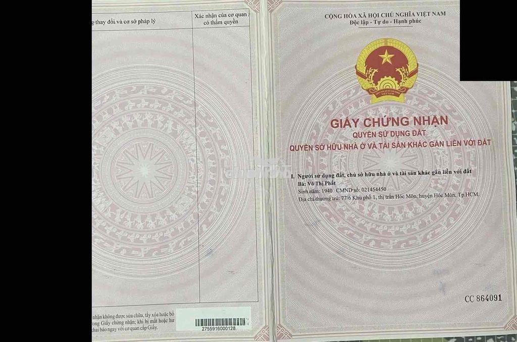 Chính chủ bán đất 147,1m² hóc môn - gần bv đa khoa - sổ hồng riêng - 1 - 3