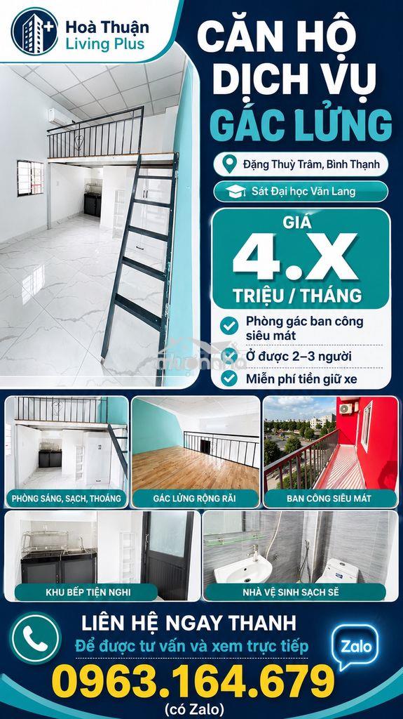 Căn hộ gác - ban công, đại học văn lang, đặng thùy trâm, bình thạnh - 2