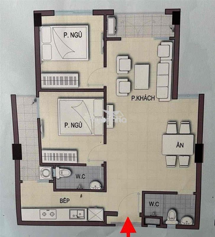 Cần bán gấp căn 2pn 66m2 nội thất cơ bản chung cư thanh bình