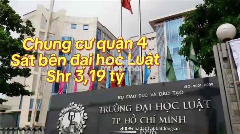 Đi du học nên cần bán lại chung cư h1 hoàng diệu ngay đại học luật, q4