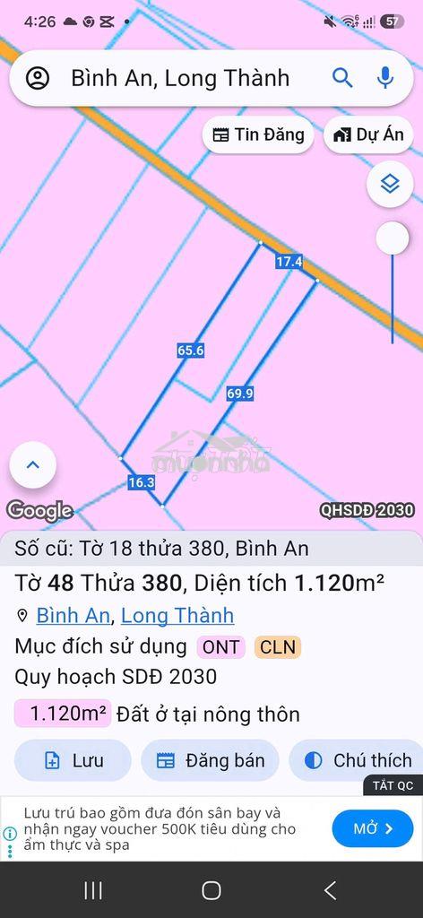 🔥 1.119m² đất bình an  | cách sân bay long thành khoảng 5km 🔥