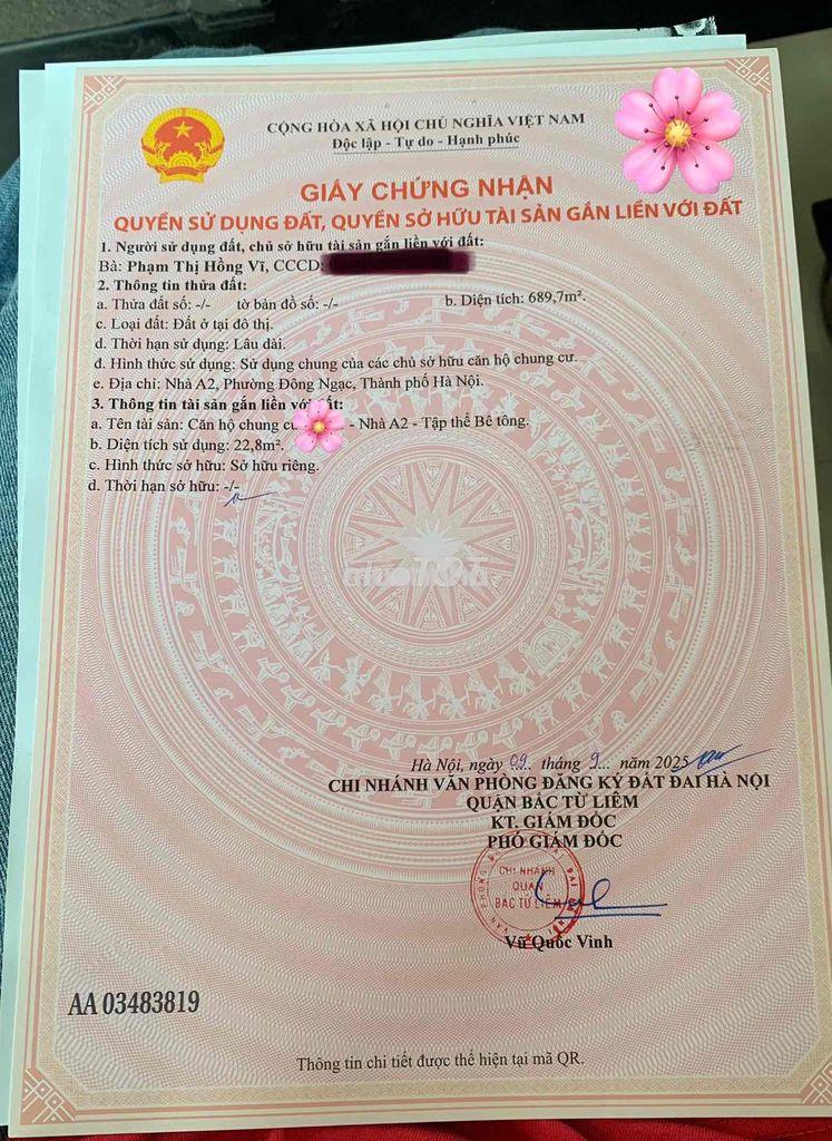 Nhà tập thể đẹp 79m2 tầng 3- xuân phương